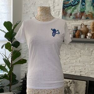 Roller Rabbit Monkey Patch White Tee Shirt — Medium — Excellent Condition
